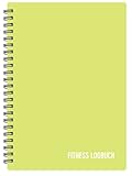 Fitness Logbuch Plastik-Cover Limette - undatiertes Workout-Tagebuch – A5-Format, dickes Papier, starke Bindung – stilvolles und minimalistisches Trainingstagebuch